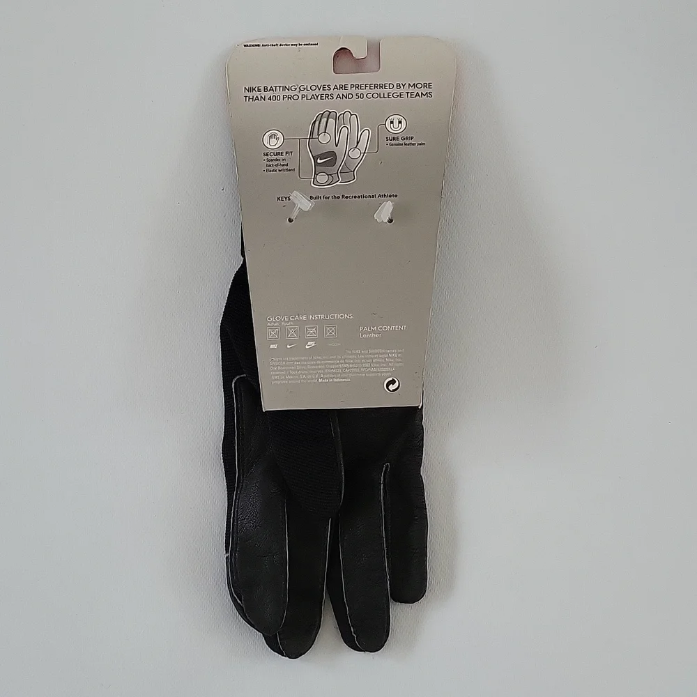 Nike Keystone II Glove Adult Small Single Right Hand Black Batting Glove